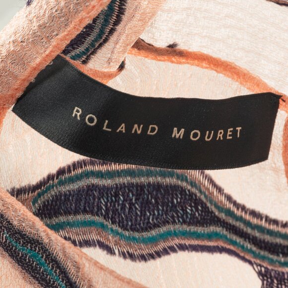 Roland Mouret PS/18 Thomas Pale Pink-Multi Iris Fils Coupe Top - Picture 7 of 13